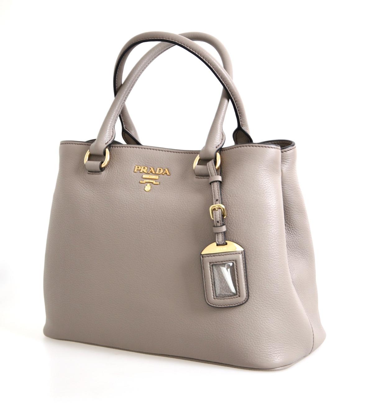 LUXUS PRADA SCHULTER TASCHE HANDTASCHE 1BA058 GRAU BEIGE NEU NEW eBay